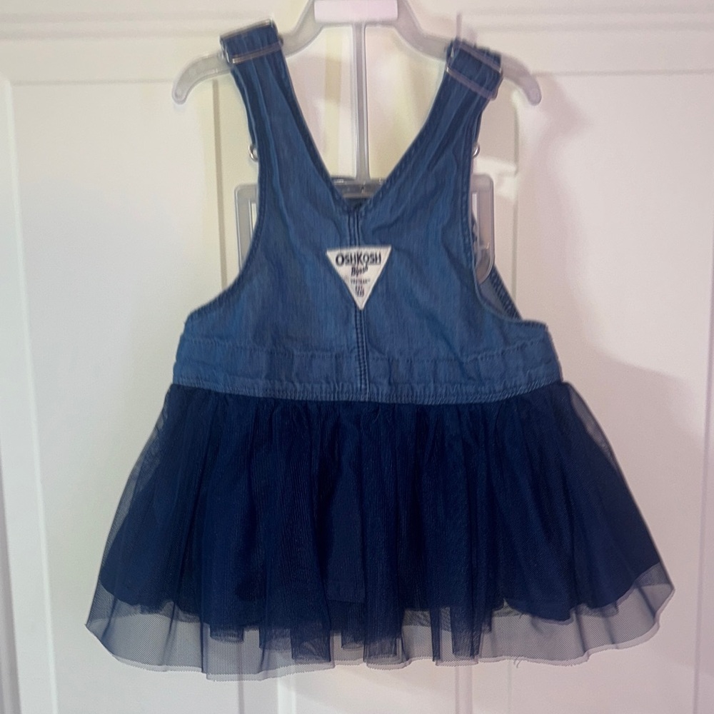 OshKosh B'gosh Baby Tulle and Denim Jumper Dress 18m - Picture 7 of 12